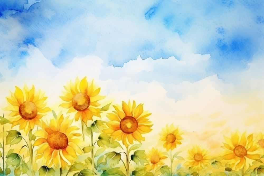 Background sunflowers painting backgrounds outdoors.