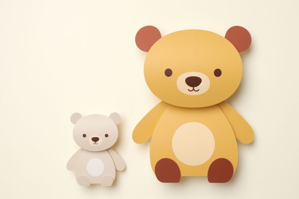 Baby and teddy bear plush cute toy.