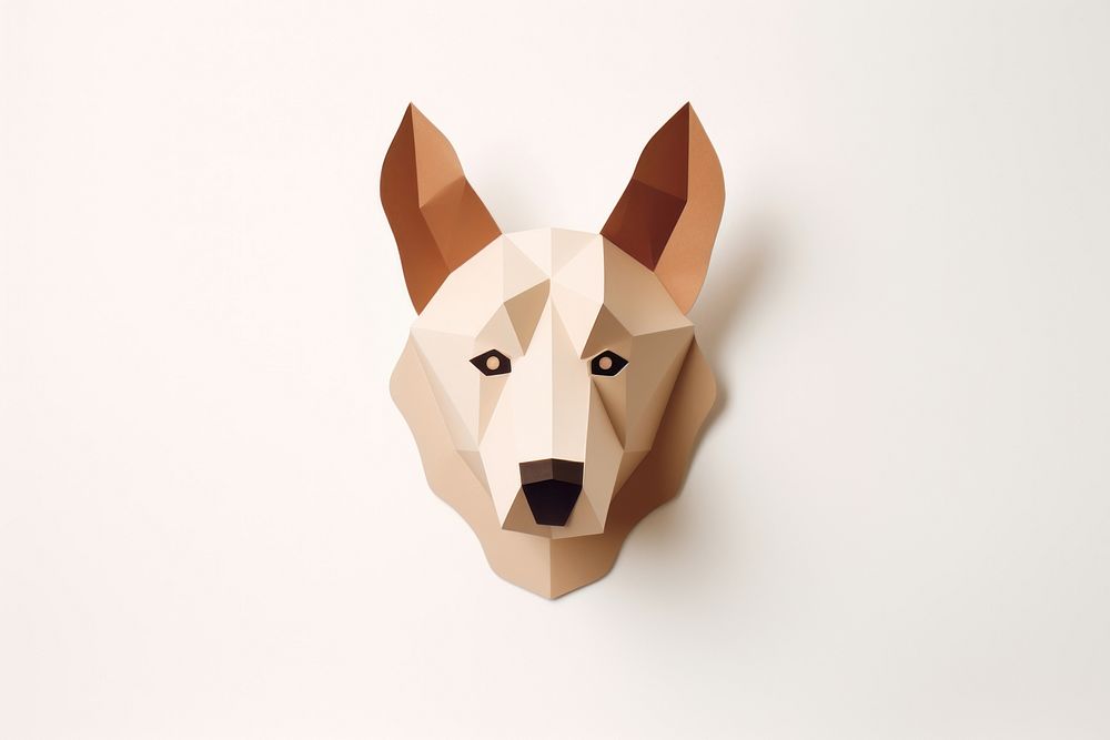 Dog art origami mammal.