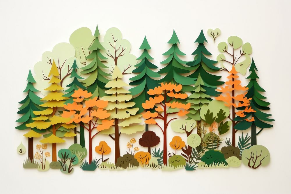 Art painting pattern forest.
