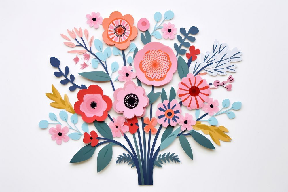 Flower bouquet art painting pattern.