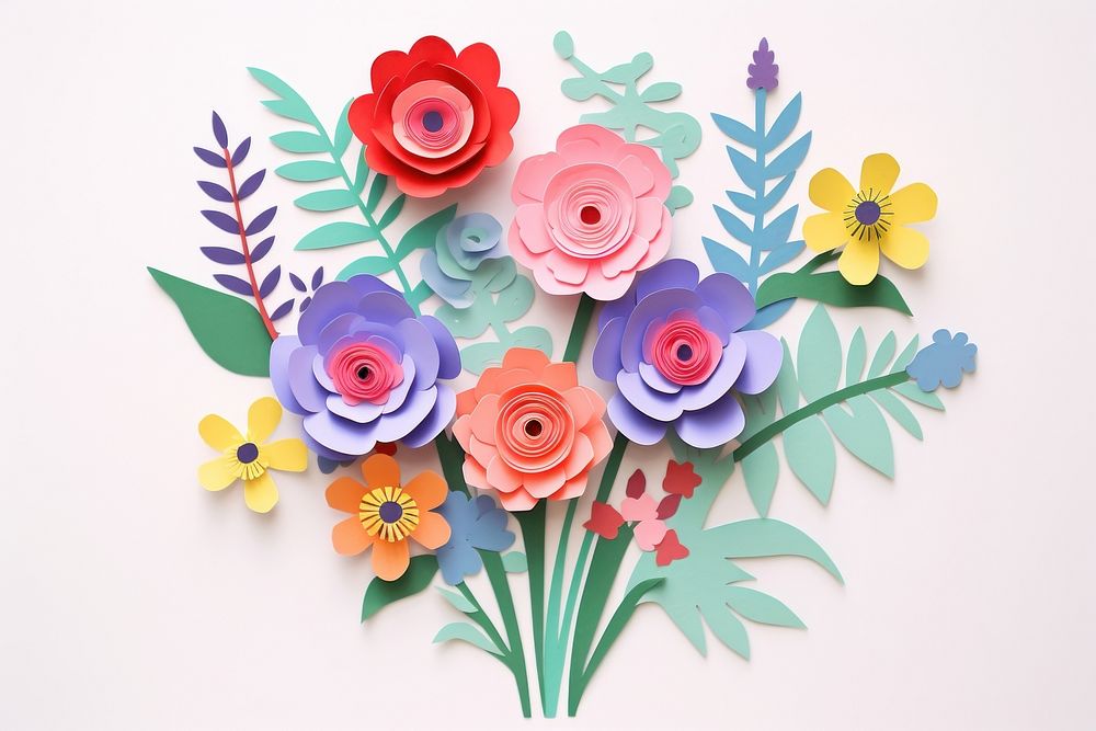 Flower bouquet art pattern craft.