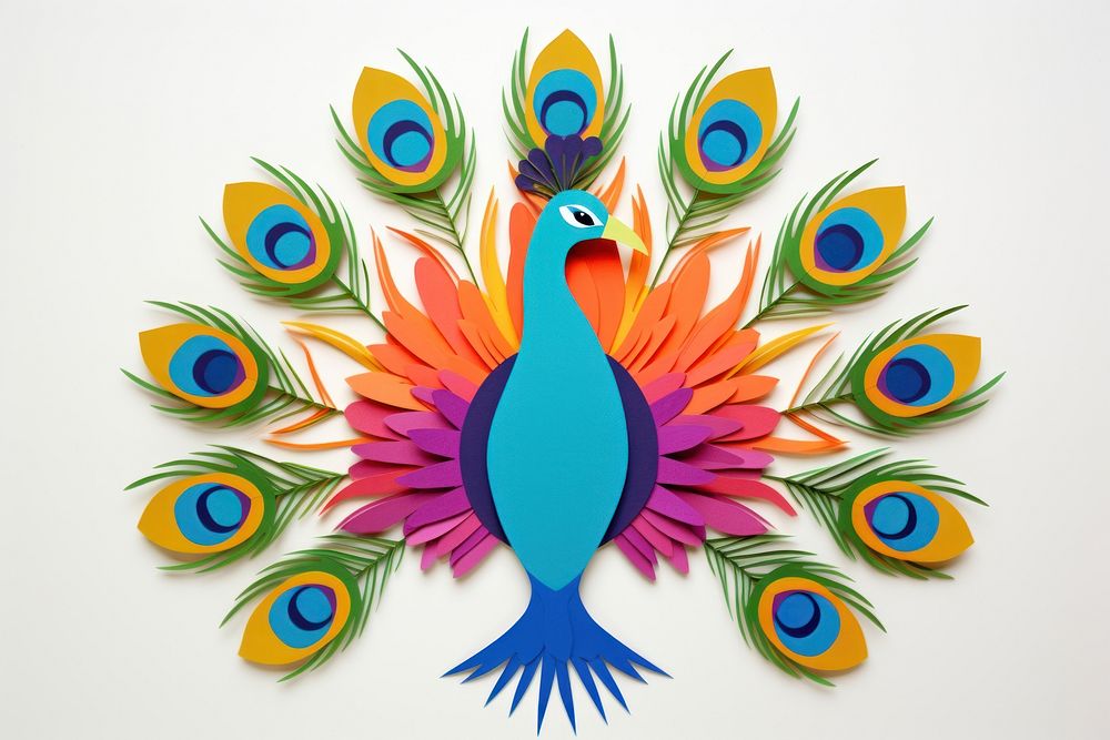Peacock art pattern craft.