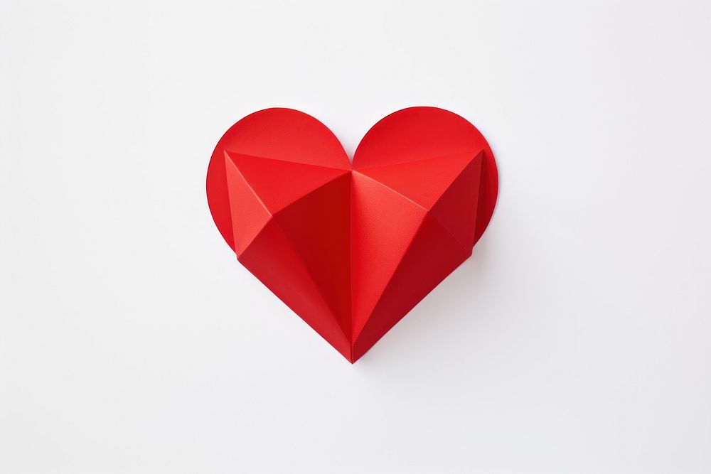 Red heart paper creativity origami.