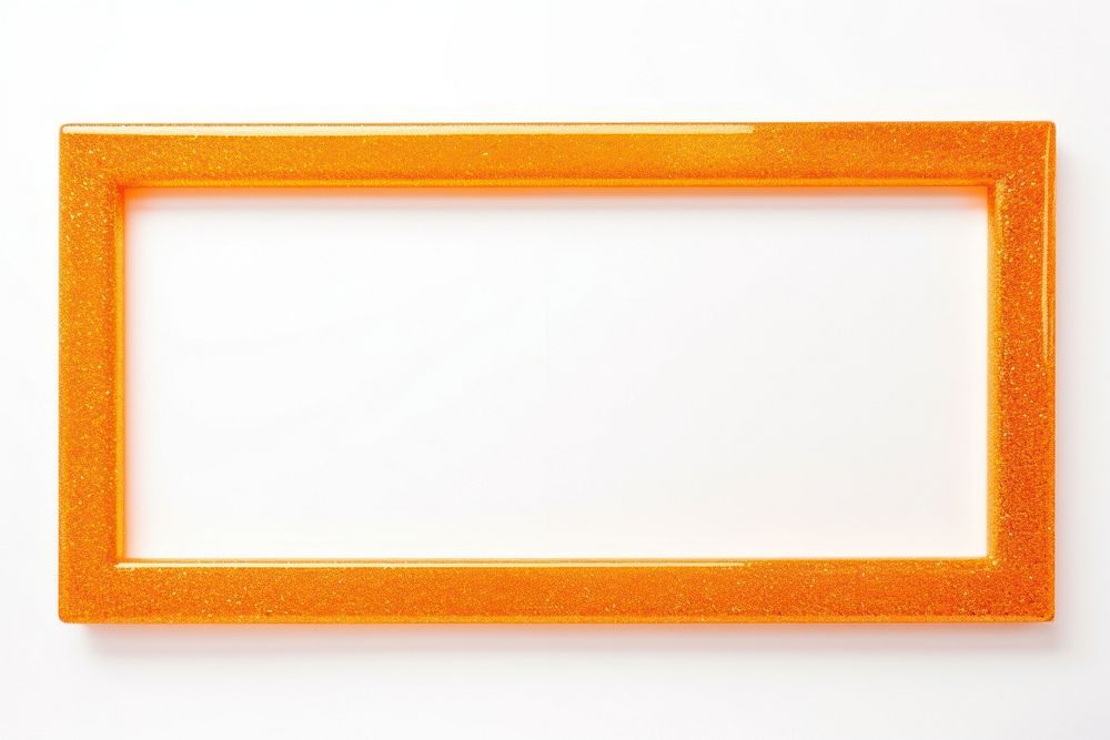 Frame line glitter rectangle shape white background orange color simplicity.