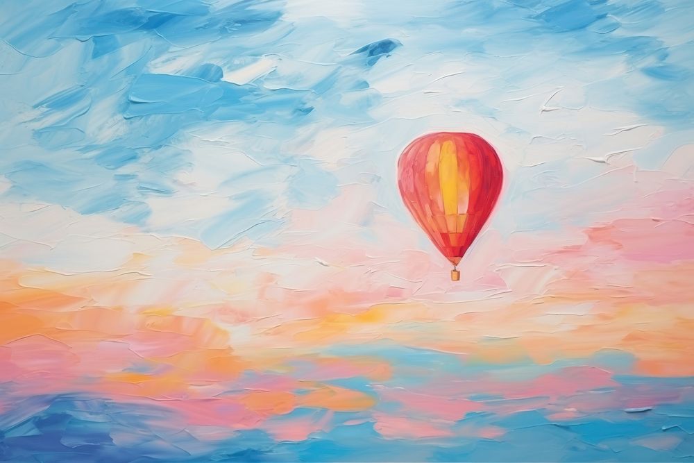 Balloon on the sky painting balloon backgrounds.