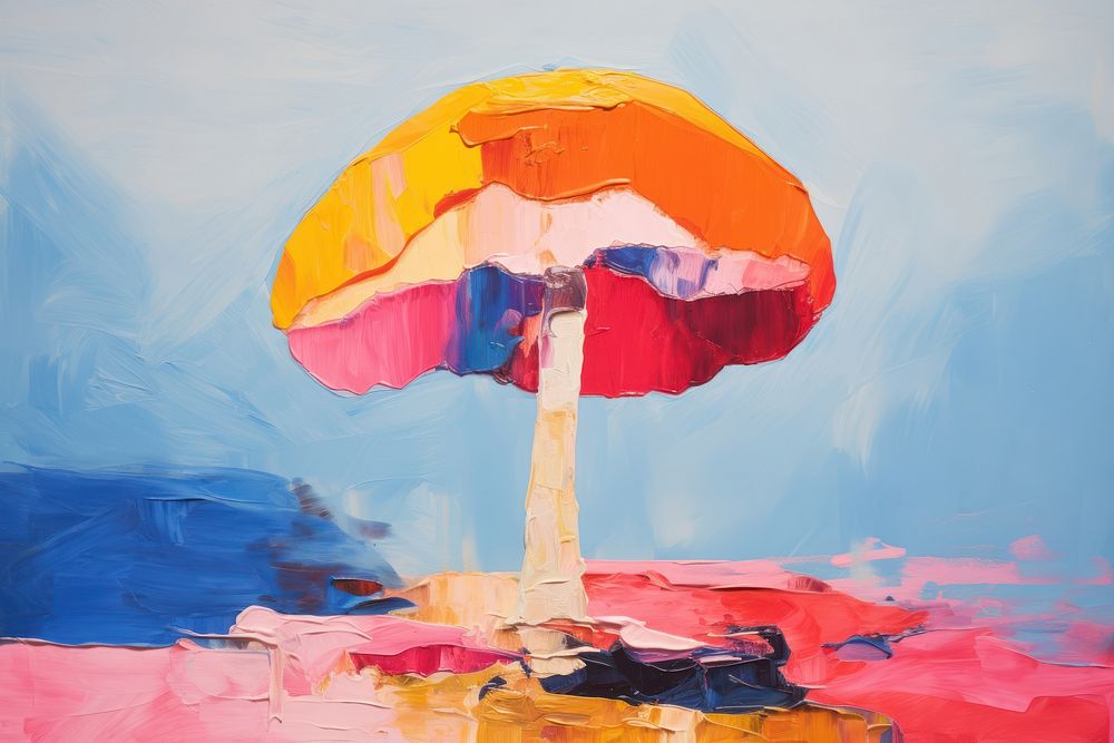 PNG Mushroom painting art creativity.