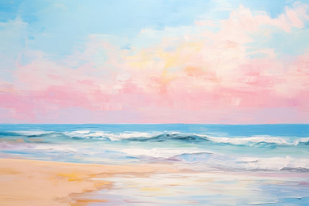 Beach and sky painting backgrounds landscape.