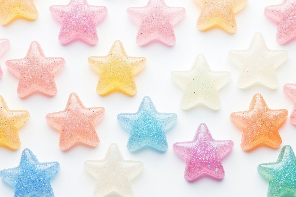3d jelly star backgrounds pattern confectionery.