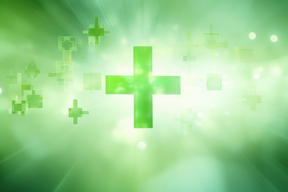 Technology medical cross on light green background backgrounds symbol medicine.