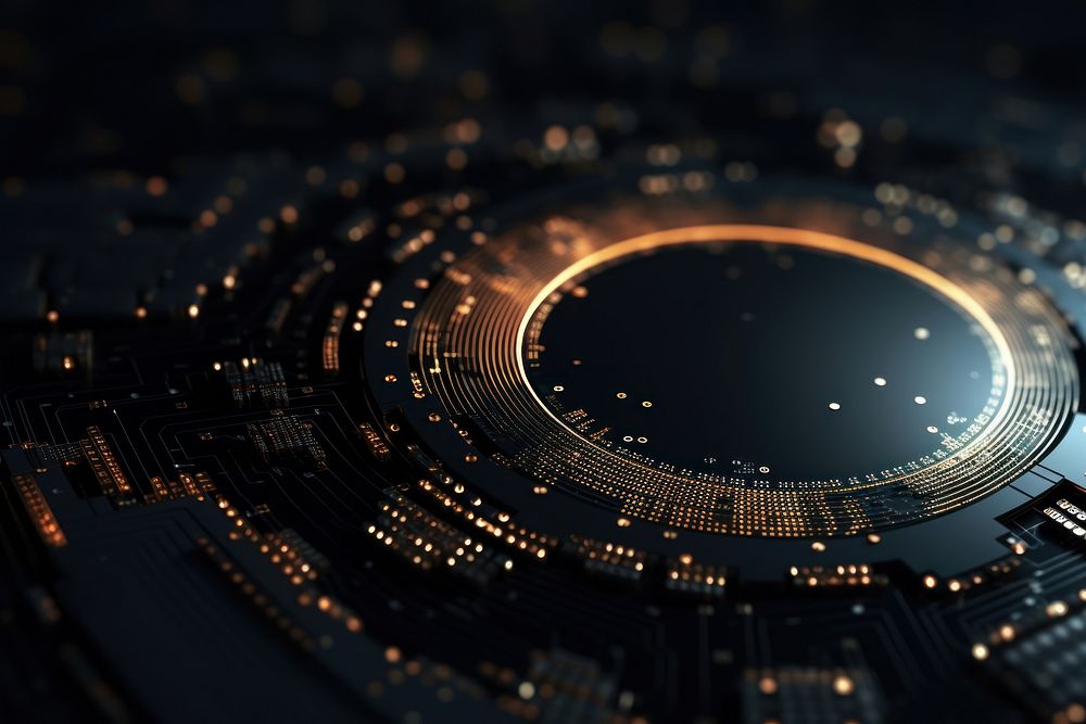 Technology moon architecture futuristic night. | Free Photo ...