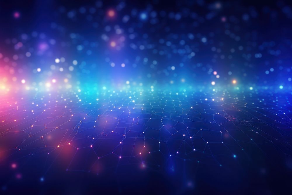 Technology galaxy on blurry galaxy backgrounds futuristic abstract.