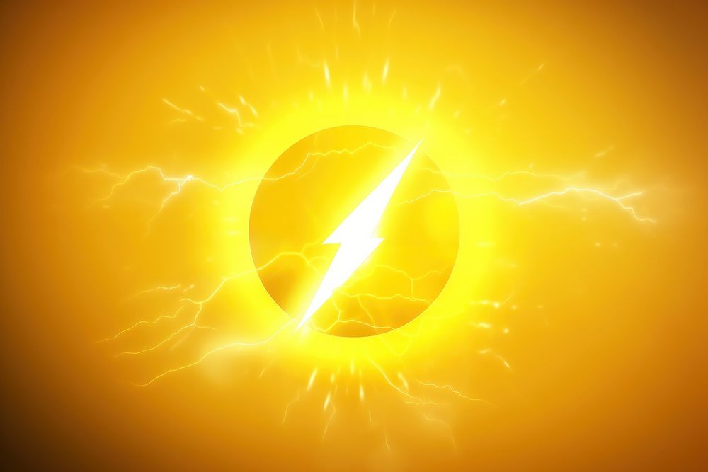 Thunder Symbol outdoors yellow light.