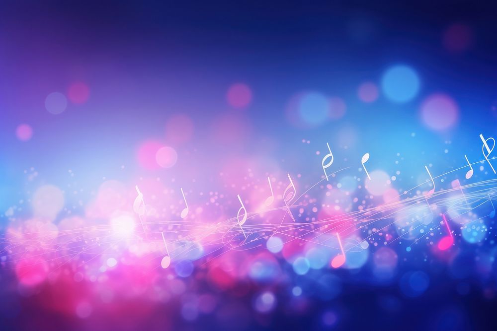 Music on blurry digital background backgrounds abstract purple.