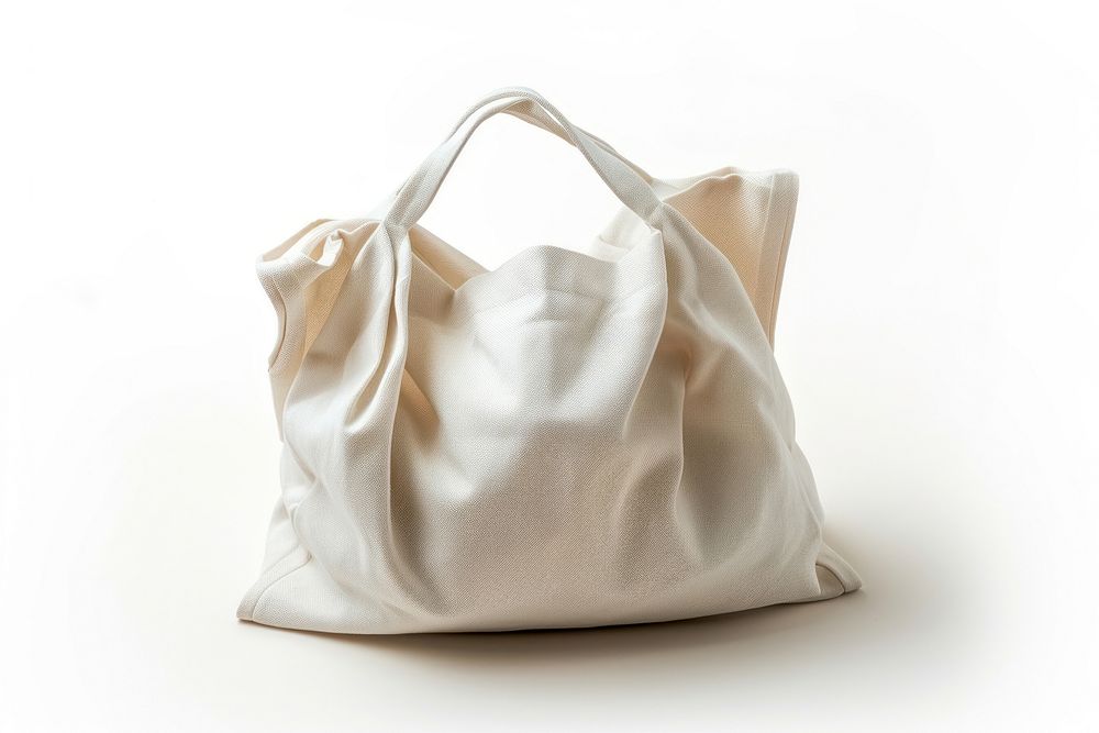 Cloth bag canvas handbag purse white.