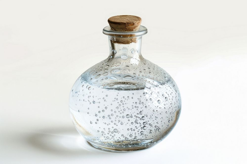 Plastic bottle of still water glass vase jar.