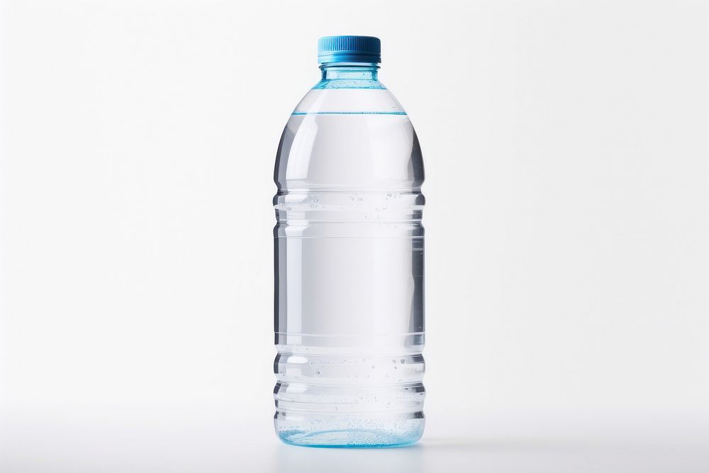 Plastic bottle of still water plastic white background plastic bottle.