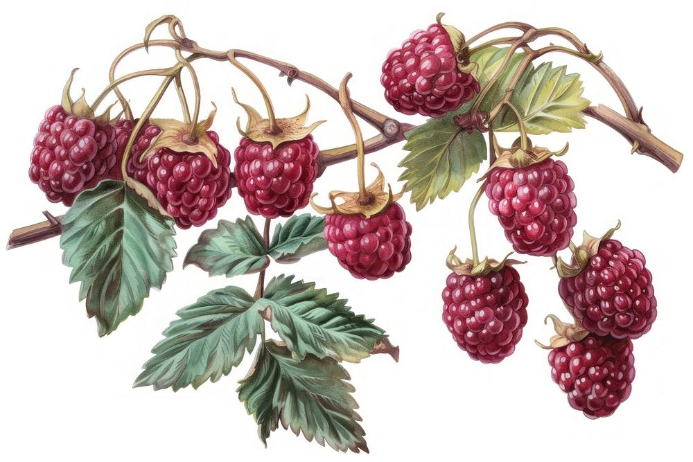 Raspberrys raspberry fruit plant.