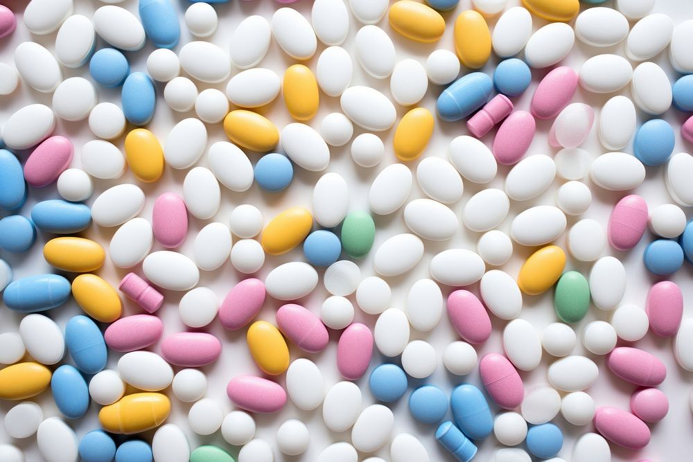 Full of pills backgrounds food confectionery.