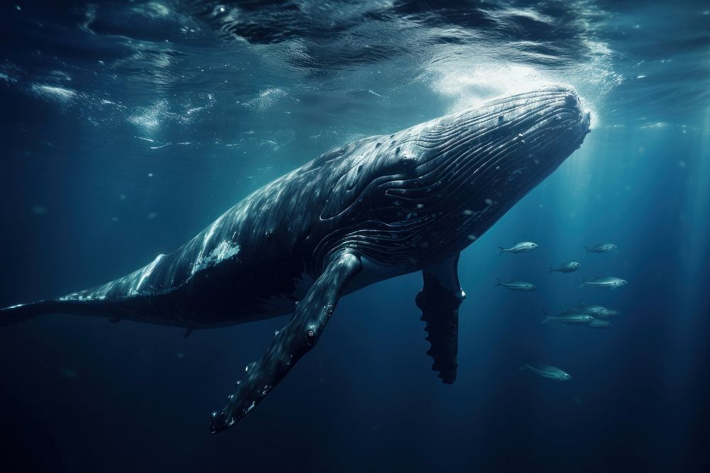 Whale underwater animal mammal.