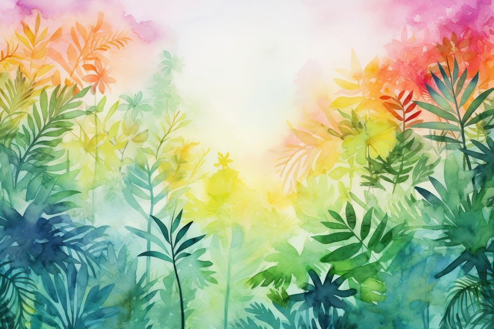 Tropical forest painting backgrounds outdoors.
