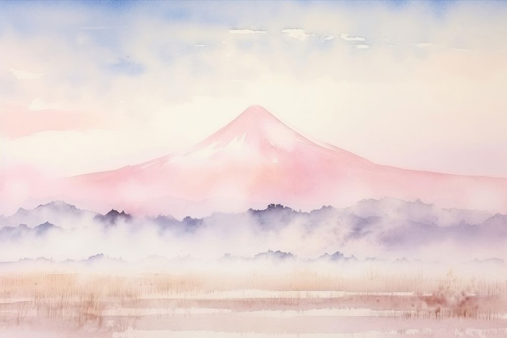 Fuji mountain landscape outdoors nature smoke.