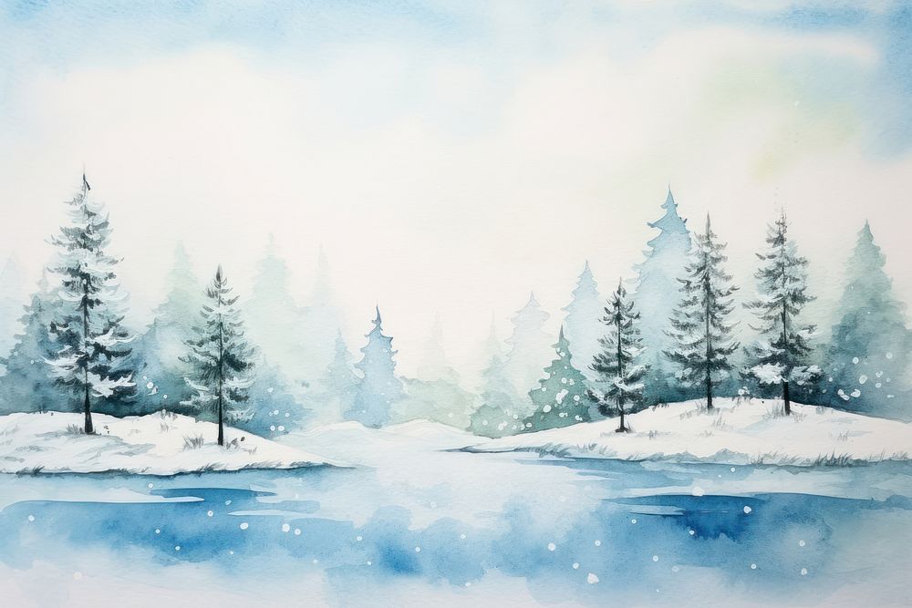 North pole landscape outdoors painting nature.