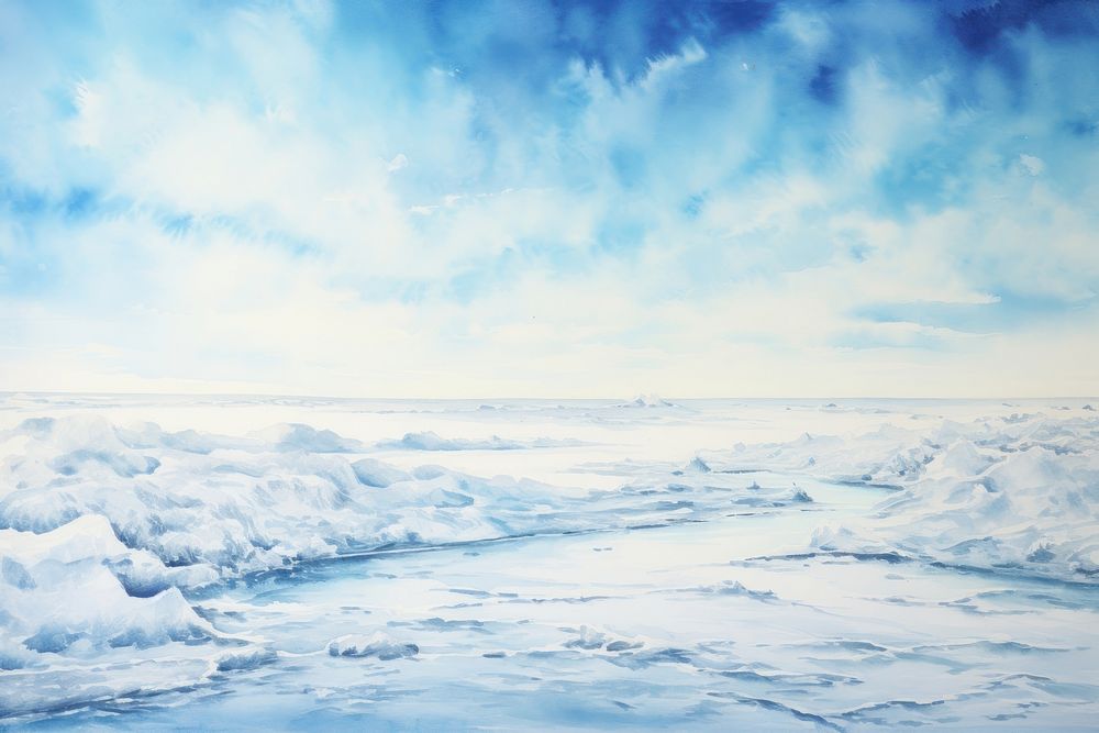 North pole landscape backgrounds outdoors painting.