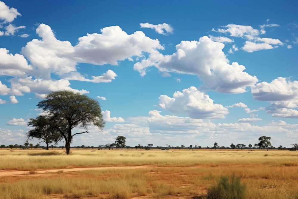Prairie savanna sky landscape.