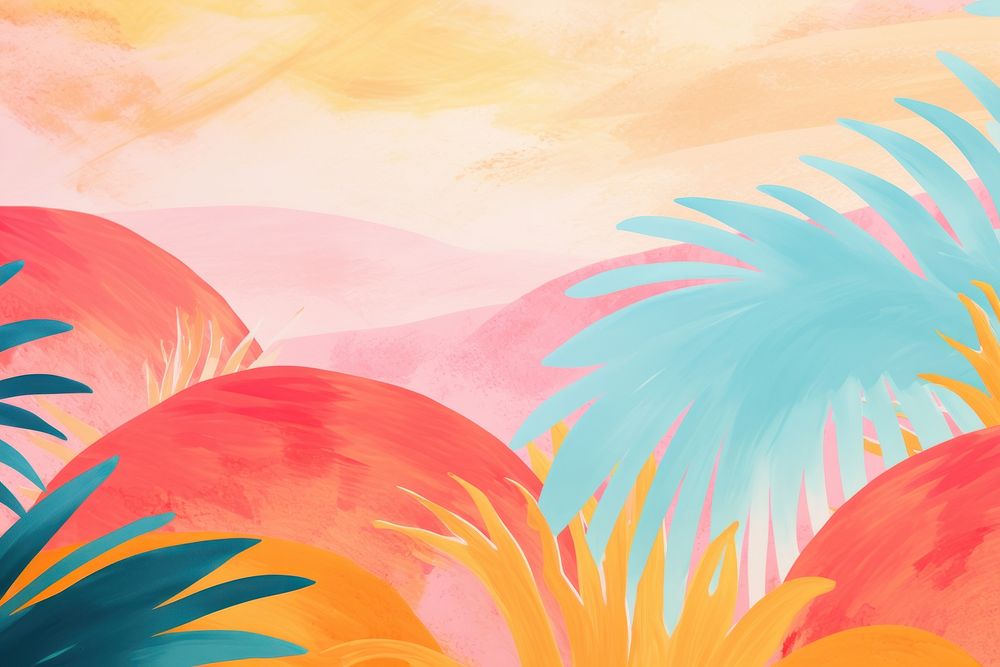 Palm trees backgrounds abstract painting.