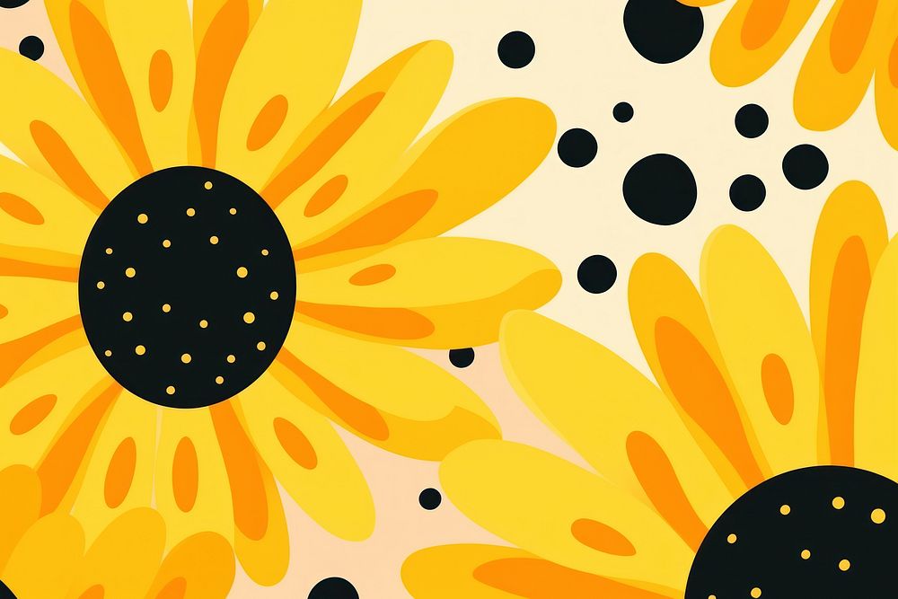 Sunflower backgrounds pattern plant.
