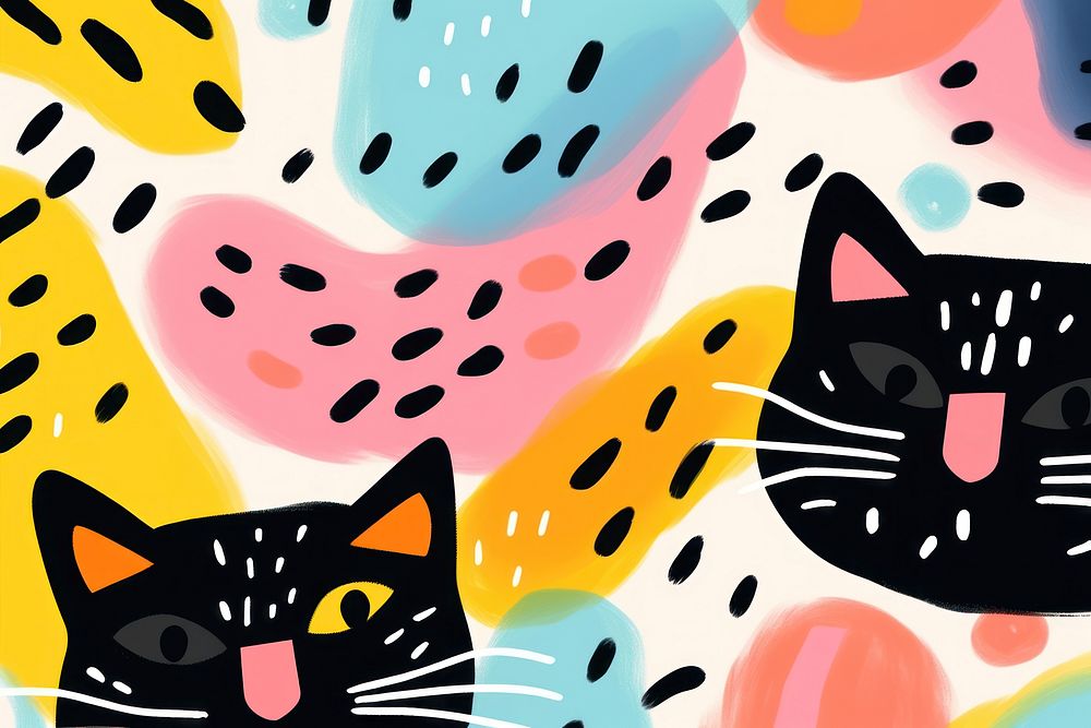 Cats backgrounds pattern mammal.