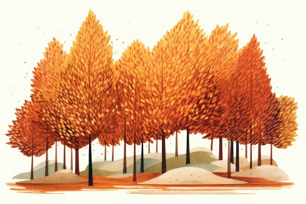 Fall trees outdoors drawing nature.