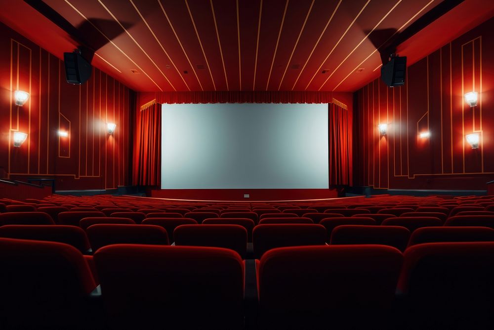 Cinema theater auditorium stage architecture.