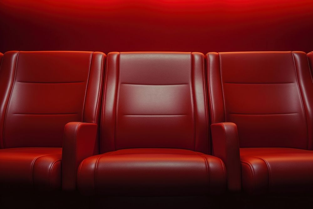 Cinema seat backgrounds furniture absence.