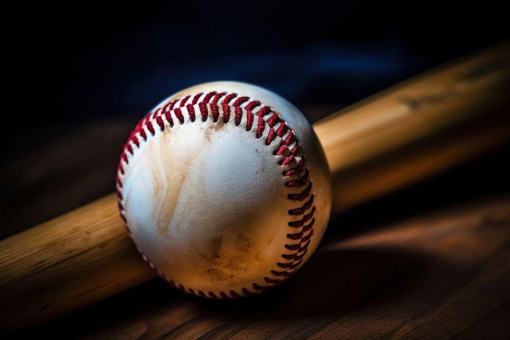 Sports baseball baseball bat darkness.