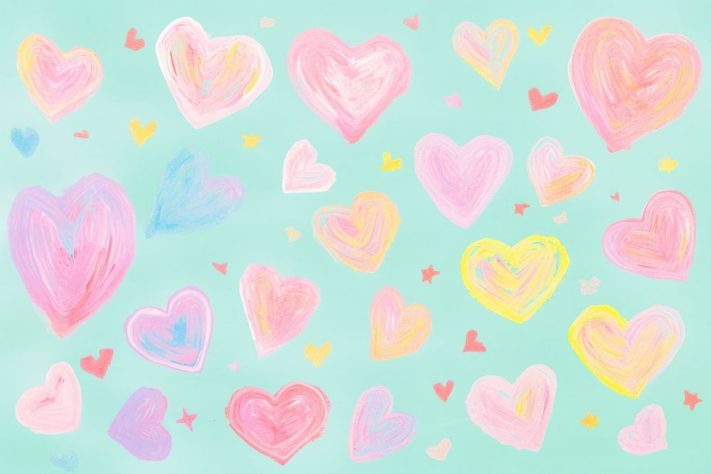 Colorful hearts backgrounds creativity abstract.