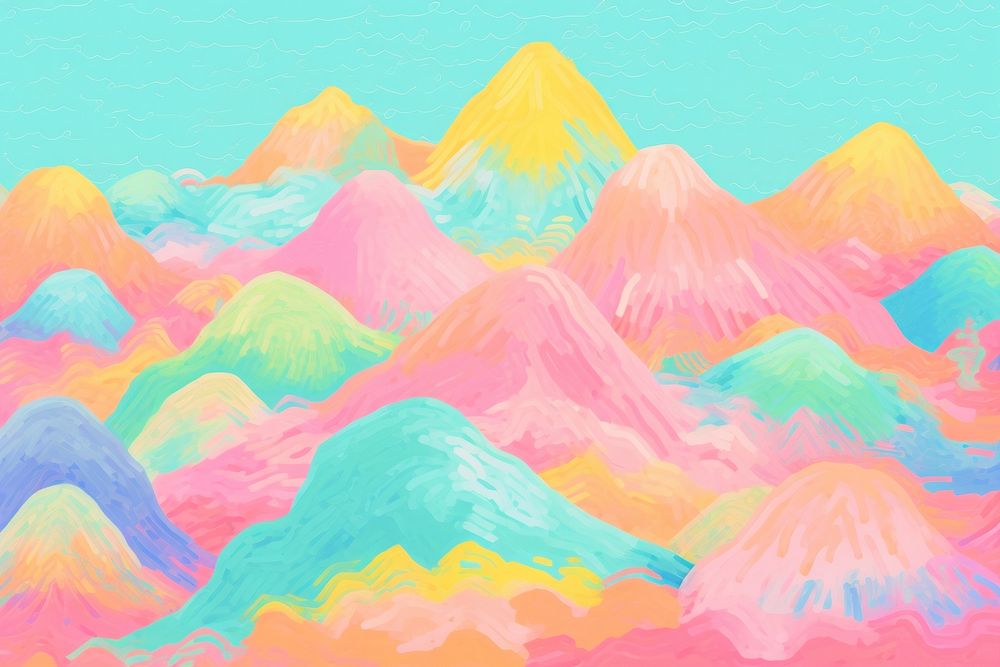 Colorful mountain backgrounds painting outdoors.