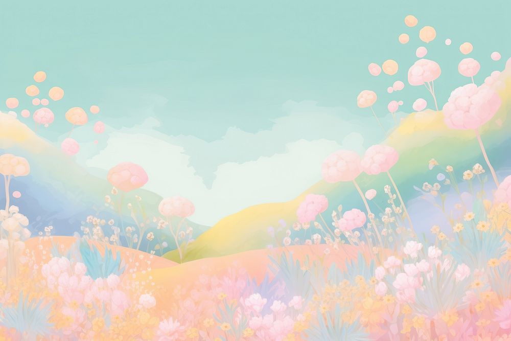 Colorful meadow backgrounds outdoors nature.