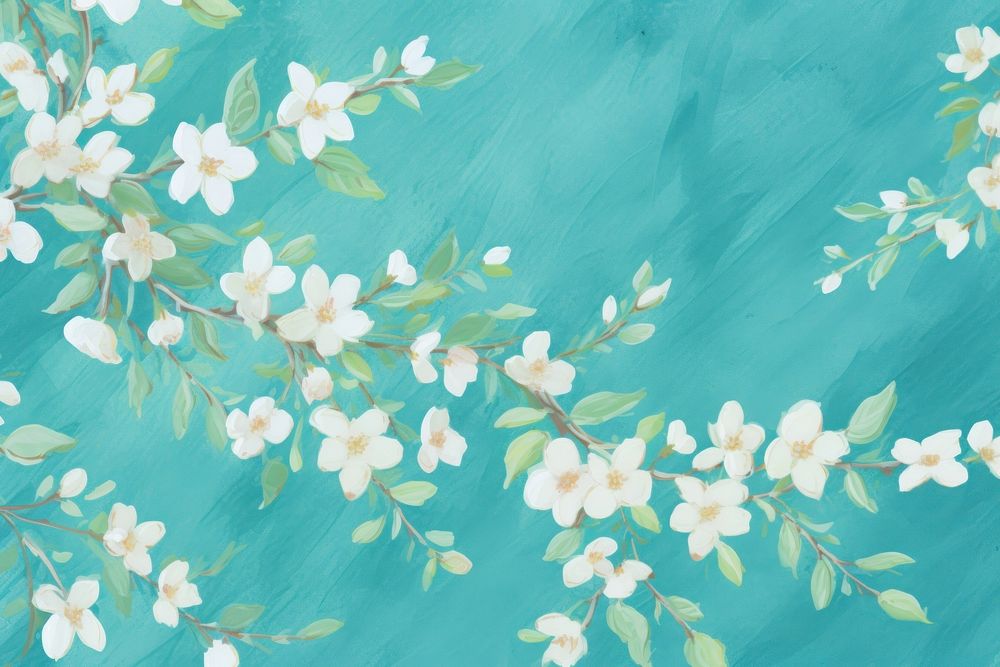 Jasmine flowers backgrounds painting outdoors.