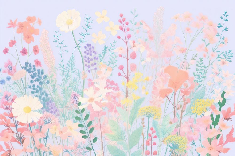 Wildflowers backgrounds outdoors pattern.