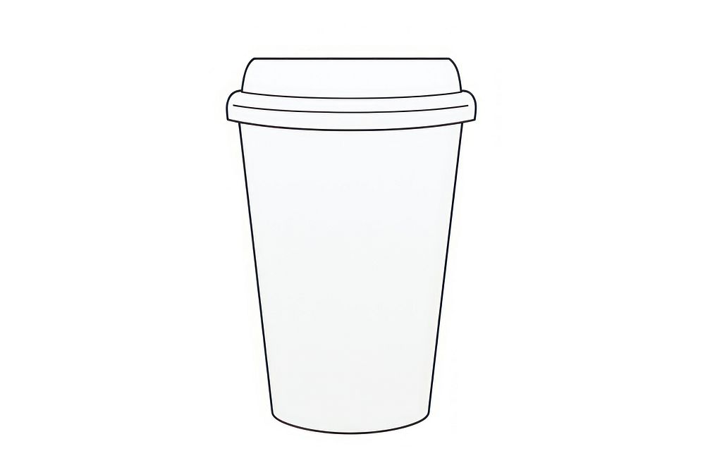 Coffee cup drawing refreshment disposable.