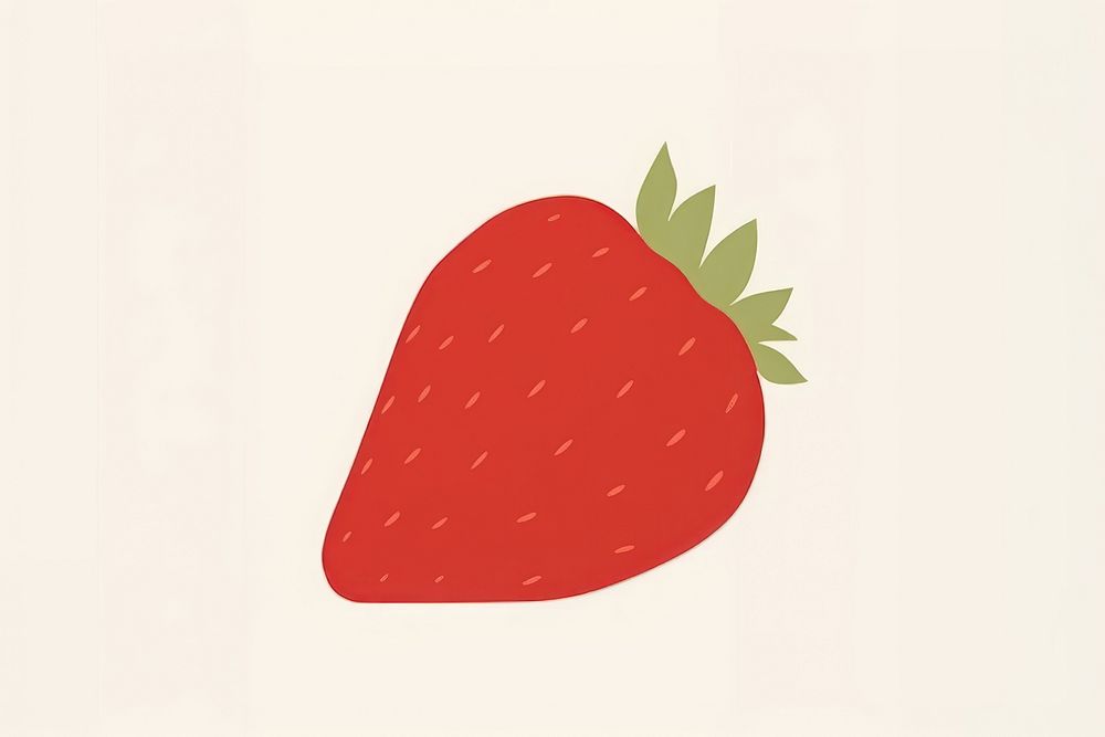 Illustration of a simple strawberry fruit plant food.