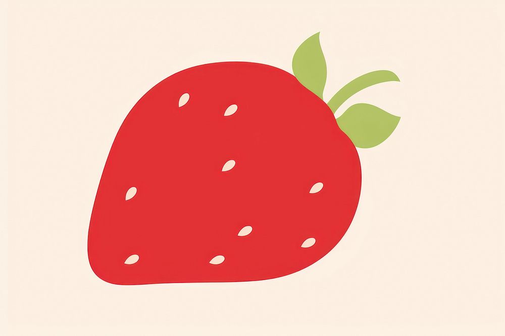 Illustration of a simple strawberry fruit plant food.