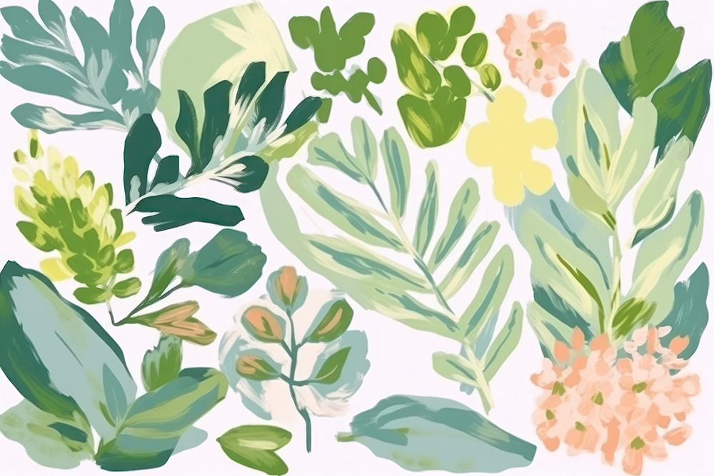 Foliage backgrounds painting pattern.