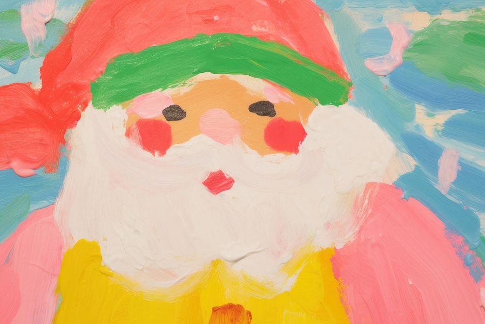 Santa painting art backgrounds.