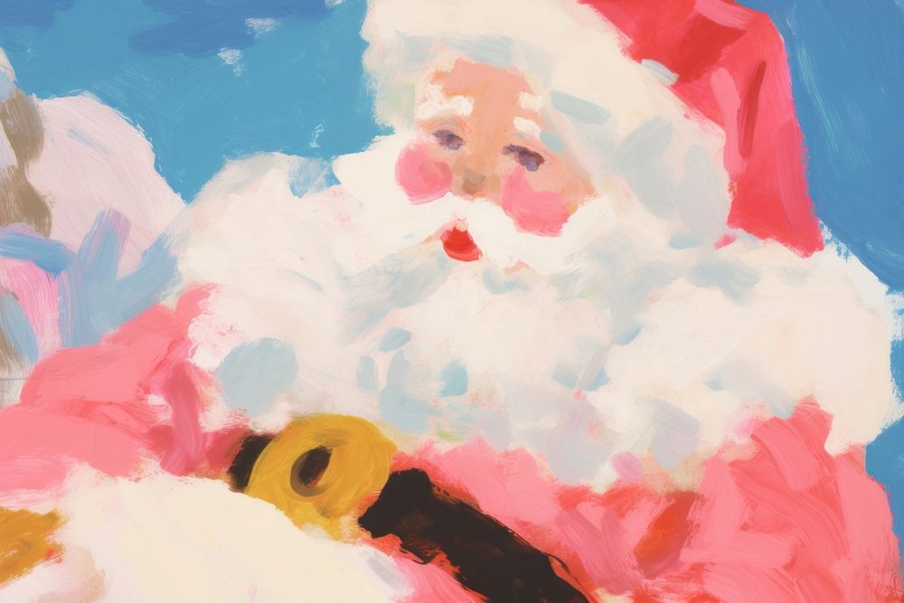 Santa painting art backgrounds.