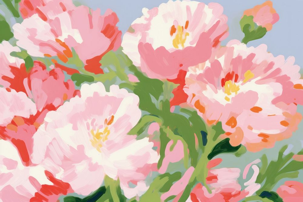 Pink flowers painting backgrounds abstract.