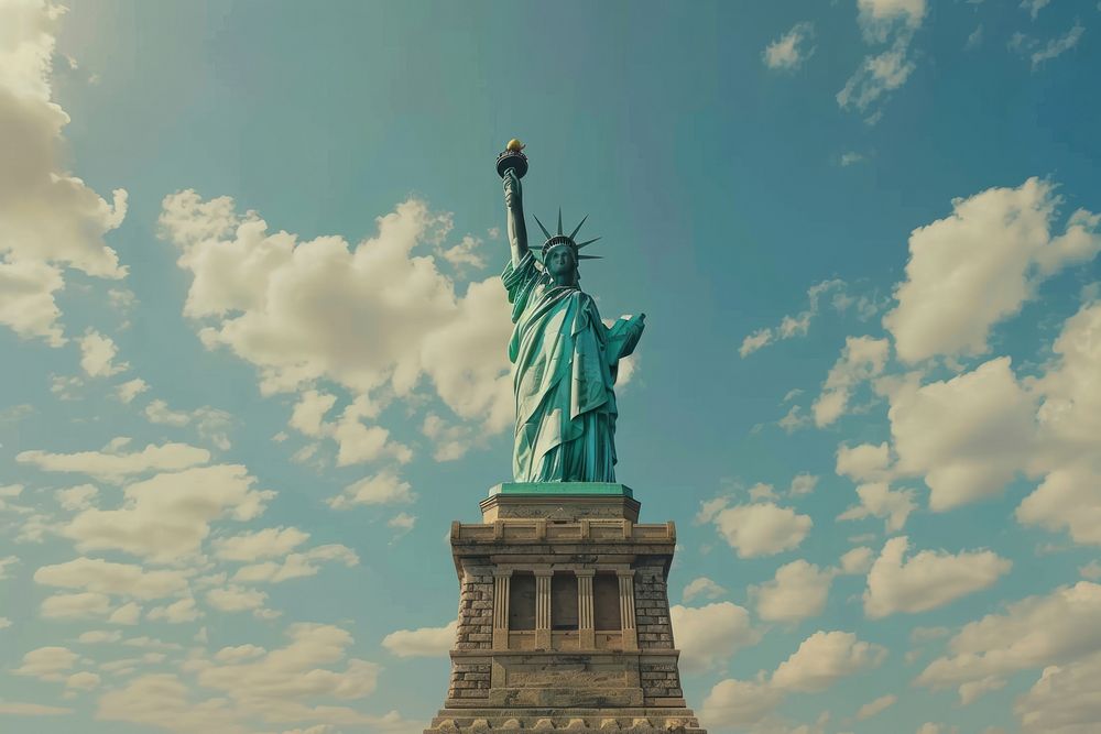 The Statue of Liberty sculpture statue landmark.