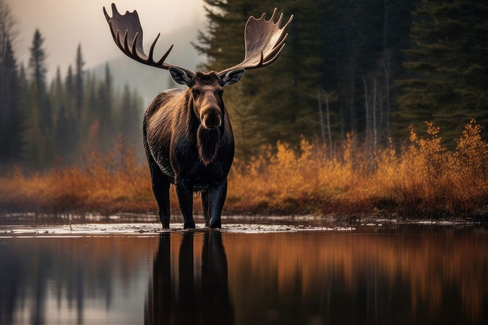 Moose wildlife animal mammal.